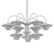 Elegant Hudson Valley Barron Chandelier 3D model small image 2