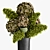 Green Spring Bouquet in Black Vase 3D model small image 3