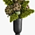 Green Spring Bouquet in Black Vase 3D model small image 4