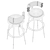 Elegant Mezzo Bar Chair 3D model small image 5