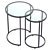 Modern Round Nesting End Tables 3D model small image 2