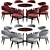 Elegant Denver & Berkeley Dining Set 3D model small image 1