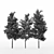 Variety of Carolina Buckthorn Trees 3D model small image 3
