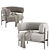 Elegant CINI Armchair - HC28 Cosmo 3D model small image 3