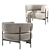 Elegant CINI Armchair - HC28 Cosmo 3D model small image 4