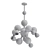 Atomic Suspension White Chandelier 3D model small image 2
