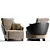 LAWSON Modern Armchair by Minotti 3D model small image 4