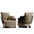 LAWSON Modern Armchair by Minotti 3D model small image 8