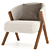 Zara Home Bouclé Armchair: Luxurious Upholstered Elegance 3D model small image 1
