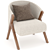 Zara Home Bouclé Armchair: Luxurious Upholstered Elegance 3D model small image 6