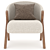 Zara Home Bouclé Armchair: Luxurious Upholstered Elegance 3D model small image 9