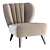 Modern Kim Armchair by Bodema 3D model small image 3