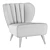 Modern Kim Armchair by Bodema 3D model small image 4