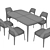 Stylish Poliform Furniture Set 3D model small image 10