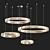 Modern Duplex LED Ring Chandelier 3D model small image 1