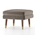 Wilde Y Velvet Pouf: Sleek, Cozy & Chic 3D model small image 1