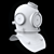 High-Poly Diving Set: Helmet, Hood, Weight, Knife 3D model small image 6