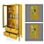 Yellow Glass Cabinet by Tenzo 3D model small image 2