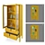 Yellow Glass Cabinet by Tenzo 3D model small image 8