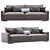 Modern Flexform Magnum Sofa - Timeless Elegance 3D model small image 1