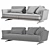 Elegant DITRE ITALIA Royal Sofa 3D model small image 5
