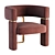 Modern Braselet Armchair Replica 3D model small image 2