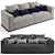 Elegant Fendi Casa Memoire Sofa 3D model small image 1