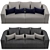 Elegant Fendi Casa Memoire Sofa 3D model small image 2