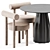 Elegant Duo: Burin Table & Gropius Chair 3D model small image 2