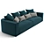 Luxurious Fendi Casa Memoire Sofa 3D model small image 3