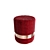 Burgundy Corduroy Ottoman 3D model small image 1