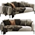 Flexform Romeo Compact Sofa: Stylish and Compact Furniture Solution 3D model small image 1