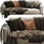Flexform Romeo Compact Sofa: Stylish and Compact Furniture Solution 3D model small image 2