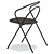 Sleek Minima Stool: Modern Seating-Chair Design 3D model small image 2