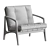 Sleek William Leather Lounge 3D model small image 6