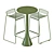 Modern HEE Barstool & Palissade Cone Table 3D model small image 1