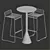 Modern HEE Barstool & Palissade Cone Table 3D model small image 6