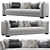 Contemporary Rh Paxton Fabric Sofa 3D model small image 1