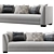 Contemporary Rh Paxton Fabric Sofa 3D model small image 2