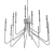 Eurofase Rado 31: Elegant Black 12-Light Chandelier 3D model small image 2