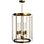 Vintage Brass Pendant Light 3D model small image 1