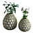 Ceramic Honeycomb Vases: Stunning Anthropologie Collection 3D model small image 1