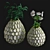 Ceramic Honeycomb Vases: Stunning Anthropologie Collection 3D model small image 3