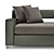 Sleek Philippe Hurel Elton II Sofa 3D model small image 3