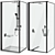 Radaway Nes 8 Black Shower Cabin Set 3D model small image 2