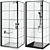 Radaway Nes 8 Black Shower Cabin Set 3D model small image 3