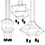 Peking Pendant Chandelier: Elegant Lighting Solution 3D model small image 3