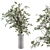 Green Branch Bouquet in Vase 3D model small image 1