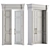 Elegant White Wooden Door 3D model small image 1