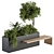 Urban Oasis: Plant Box Bench Set 3D model small image 1